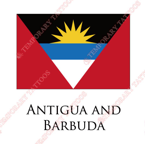 Antigua And Barbuda flag Customize Temporary Tattoos Stickers NO.1815